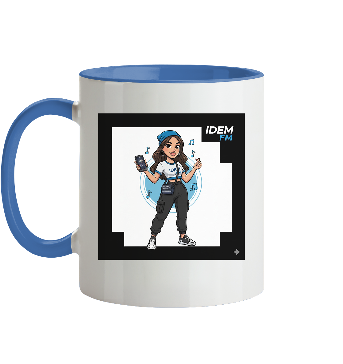 „IDEM FM“ Power-Häferl - Tasse zweifarbig