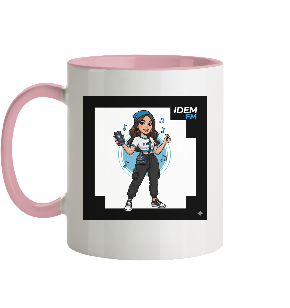 „IDEM FM“ Power-Häferl - Tasse zweifarbig